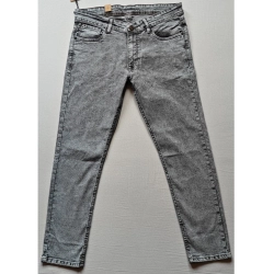 Men's Cotton Blended Solid Tapered Jeans (Grey)