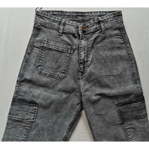 Generic Women's Cotton Blended Solid Cargo Straight Fit (Grey)