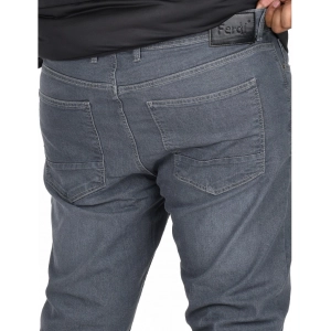 Generic Men's Cotton Blended Solid Plus Size Jeans (Grey)