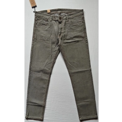 Men's Cotton Blended Solid Tapered Jeans (Khaki)