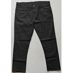 Men's Cotton Blended Solid Plus Size Jeans (Black)
