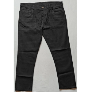 Generic Men's Cotton Blended Solid Plus Size Jeans (Black)