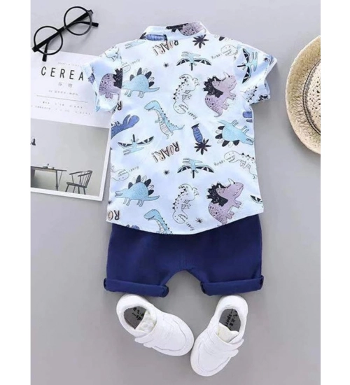 Kid's Lycra Printed Casual wear Shirt And Shorts Set (Multicolor)
