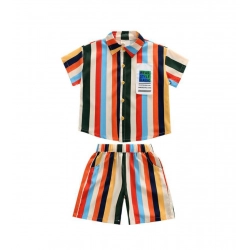 Kid's Lycra Printed Casual wear Shirt And Shorts Set (Multicolor)