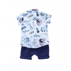 Kid's Lycra Printed Casual wear Shirt And Shorts Set (Multicolor)