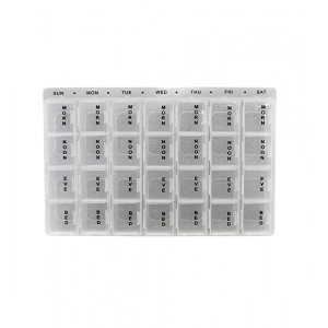 Generic Plastic Storage Box 7-Day Pill Box Medicine Organizer (White)