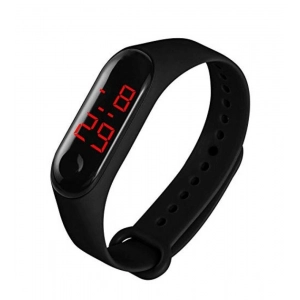 Generic Women's Casual Rubber Aveo & M2 & Black Digital led Watch Pack Of-3 (Pink )