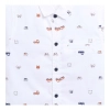 Dropship Boy's Cotton Blend Printed Short Sleeve Shirt (White)