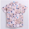 Dropship Boy's Cotton Blend Printed Short Sleeve Shirt (MultiColor)