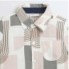 Dropship Boy's Cotton Blend Printed Short Sleeve Shirt (MultiColor)