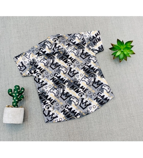 Boy's Cotton Blend Printed Short Sleeve Shirt and Shorts Set (MultiColor)