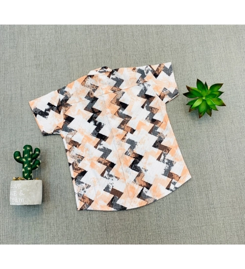 Boy's Cotton Blend Printed Short Sleeve Shirt and Shorts Set (MultiColor)