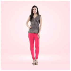 Generic Women's Cotton Blended Solid Churidar leggings (Pink)