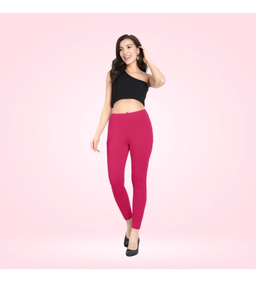 Women's Cotton Blended Solid Ankle legging (Rani)