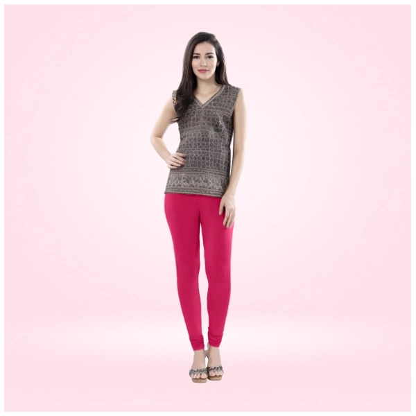 Dropship Women's Cotton Blended Solid Churidar leggings (Rani)