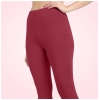 Dropship Women's Cotton Blended Solid Ankle legging (Red Maroon)