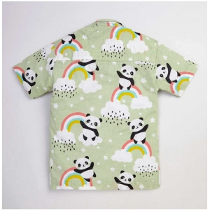 Generic Boy's Lycra Blend Printed Short Sleeve Shirt and Shorts Set (MultiColor)