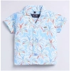 Dropship Boy's Lycra Blend Printed Short Sleeve Shirt and Shorts Set (MultiColor)
