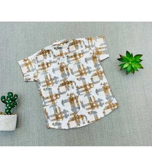 Boy's Cotton Blend Printed Short Sleeve Shirt (MultiColor)