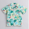 Dropship Boy's Lycra Blend Printed Short Sleeve Shirt and Shorts Set (MultiColor)