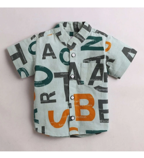 Boy's Cotton Blend Printed Short Sleeve Shirt and Shorts Set (MultiColor)