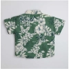 Dropship Boy's Cotton Blend Printed Short Sleeve Shirt (Green)