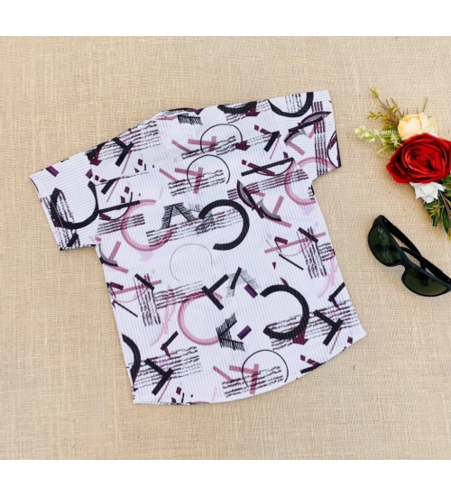 Boy's Cotton Blend Printed Short Sleeve Shirt and Shorts Set (MultiColor)