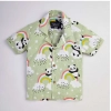 Dropship Boy's Lycra Blend Printed Short Sleeve Shirt and Shorts Set (MultiColor)
