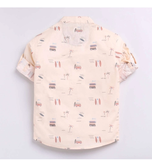 Boy's Cotton Blend Printed Short Sleeve Shirt (MultiColor)