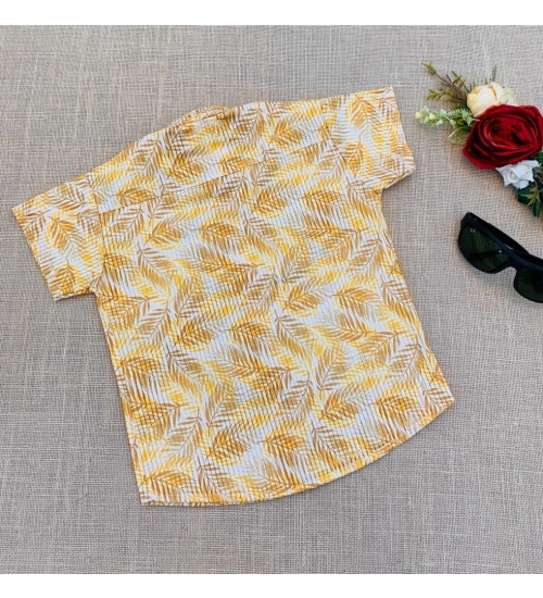 Boy's Cotton Blend Printed Short Sleeve Shirt and Shorts Set (MultiColor)