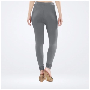 Generic Women's Cotton Blended Solid Churidar leggings (Silver Gray)