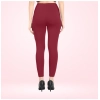 Dropship Women's Cotton Blended Solid Ankle legging (Red Maroon)