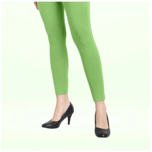 Generic Women's Cotton Blended Solid Ankle legging (Pista Green)