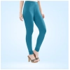 Dropship Women's Cotton Blended Solid Churidar leggings (Blue)