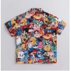 Dropship Boy's Lycra Blend Printed Short Sleeve Shirt and Shorts Set (MultiColor)