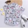 Dropship Boy's Cotton Blend Printed Short Sleeve Shirt (MultiColor)