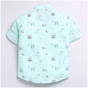 Generic Boy's Cotton Blend Printed Short Sleeve Shirt (MultiColor)