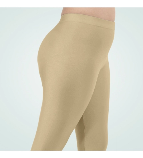 Women's Cotton Blended Solid Shimmer Ankle leggings (New Skin)