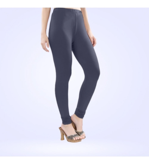 Women's Cotton Blended Solid Churidar leggings (Navy)
