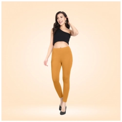Women's Cotton Blended Solid Ankle legging (Mustard Yellow)