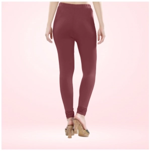 Generic Women's Cotton Blended Solid Churidar leggings (Maroon)