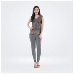 Women's Cotton Blended Solid Churidar leggings (Silver Gray)