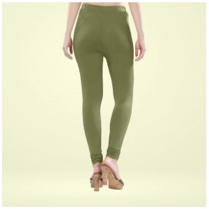 Generic Women's Cotton Blended Solid Churidar leggings (Olive Green)