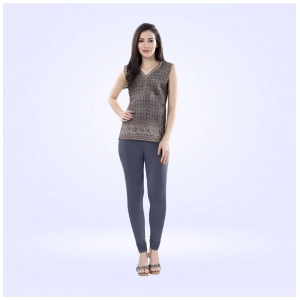 Generic Women's Cotton Blended Solid Churidar leggings (Navy)