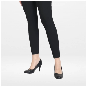 Generic Women's Cotton Blended Solid Ankle legging (Black)