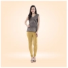 Dropship Women's Cotton Blended Solid Churidar leggings (Beige)
