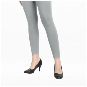 Generic Women's Cotton Blended Solid Ankle legging (Silver Gray)