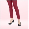 Dropship Women's Cotton Blended Solid Ankle legging (Red Maroon)