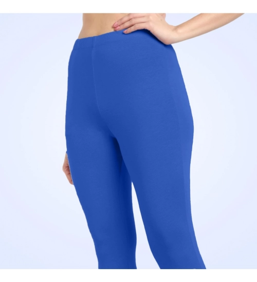 Women's Cotton Blended Solid Ankle legging (Royal Blue)