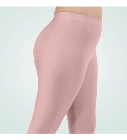 Women's Cotton Blended Solid Shimmer Ankle leggings (Onion)